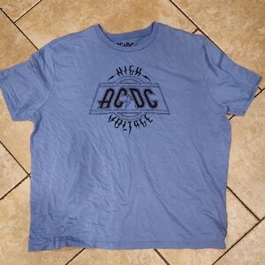 AC/DC High Voltage Light Blue Tee